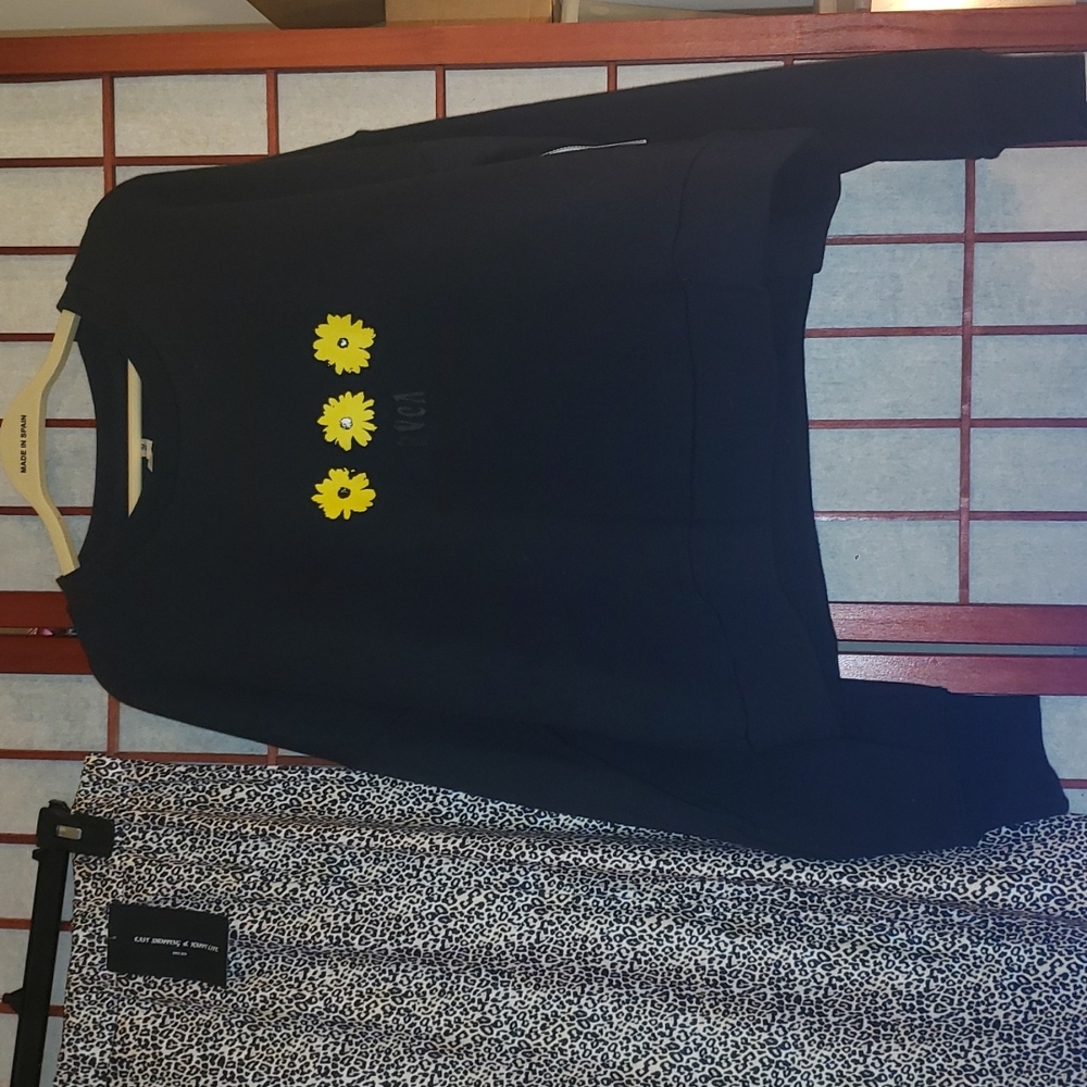 RVCA Crewneck Top Daisies size Large